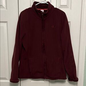 The North Face Dark Red burgundy Fleece Jacket women XL
